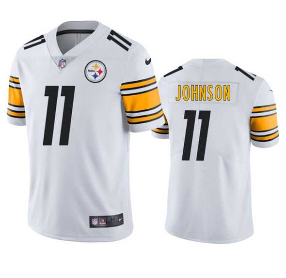 Men & Women & Youth Pittsburgh Steelers #11 Brandon Johnson White 2025 Vapor Untouchable Stitched Jersey